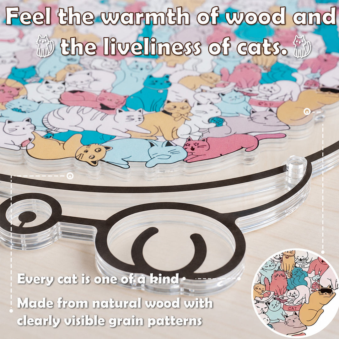 Acrylic Jigsaw Puzzle Suncatcher - Kitten Party