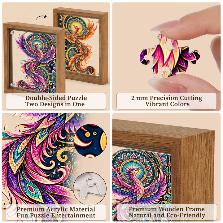 Double-Sided Acrylic Puzzle - Phoenix Rebirth