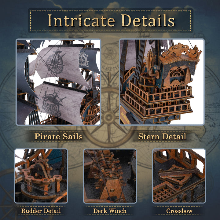 3D Wooden Mechanical Kit - Phantom Sail