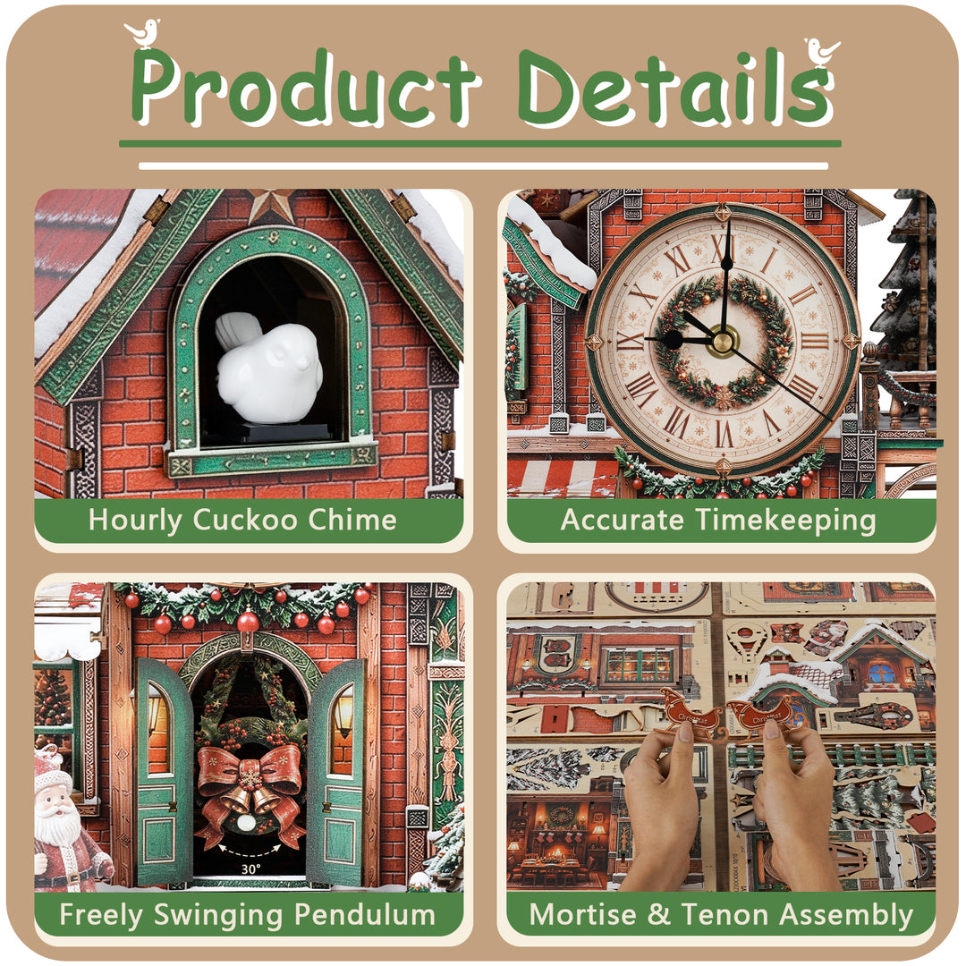 Pegasus – DIY Holz-Uhr, 3D Puzzle-Bastelset