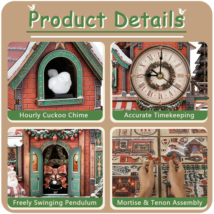 Pegasus – DIY Holz-Uhr, 3D Puzzle-Bastelset