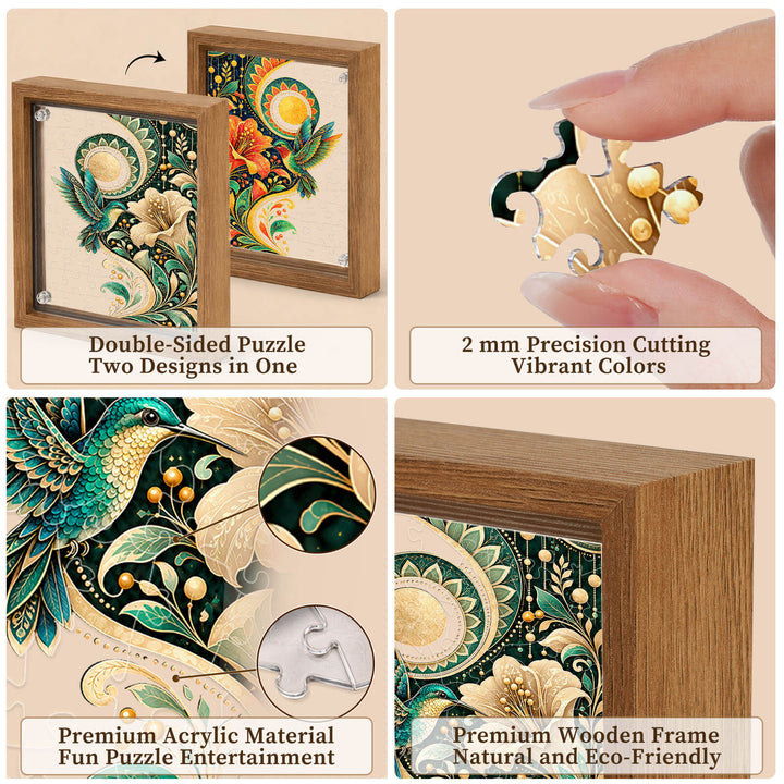 Double-Sided Acrylic Puzzle - Hummingbird Radiance