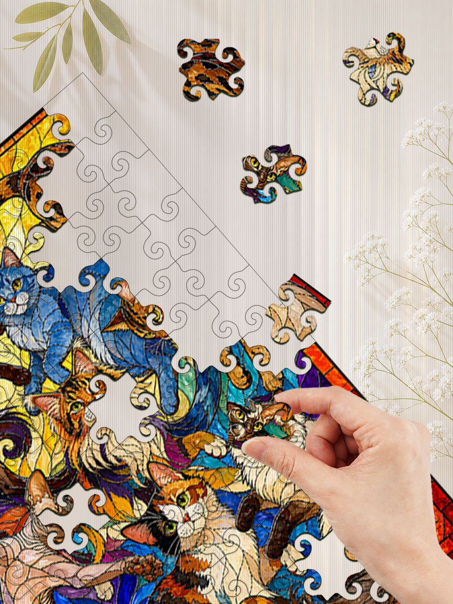 L’arbre de vie est des chats - Puzzle lenticulaire morphing