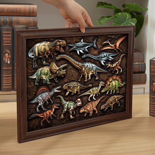 Prähistorische Fossilien - Morphendes Lentikularpuzzle