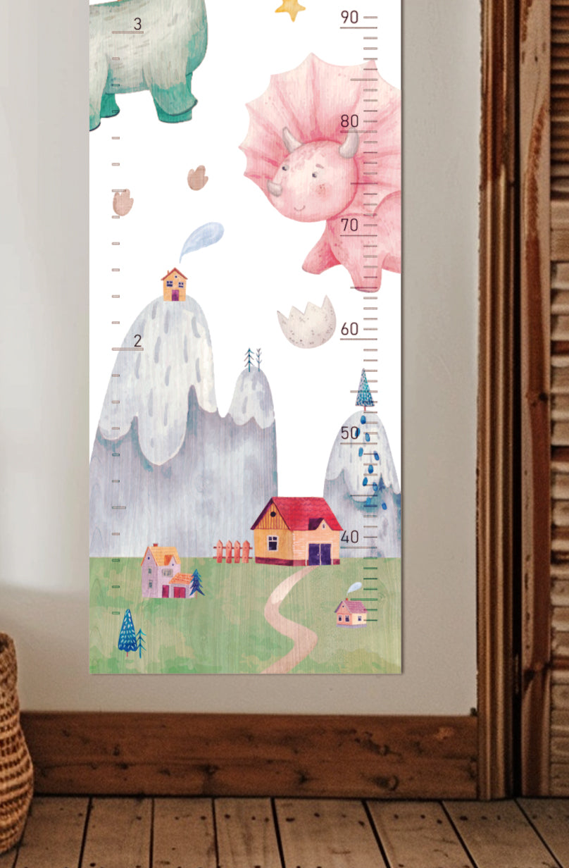 Wooden Dinosaur Growth Chart Height Ruler Clearance Sale