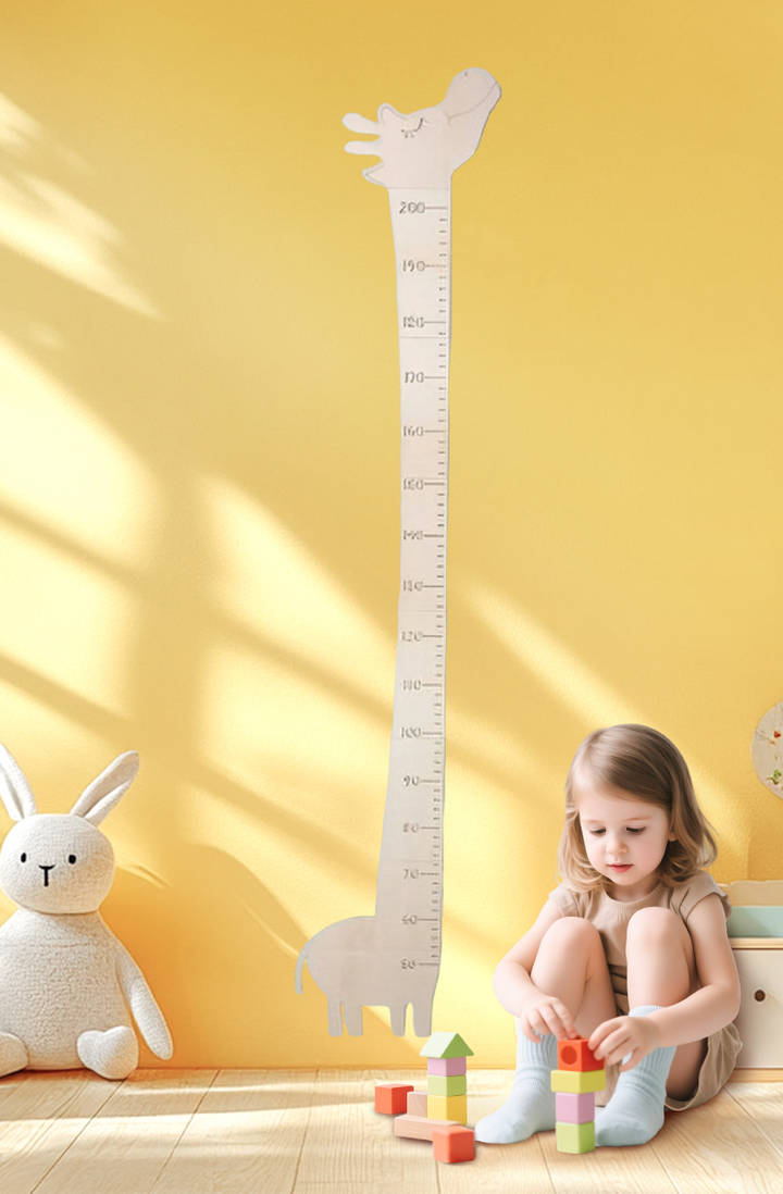 Personalisierter Holz-Giraffe Wachstumsmesser