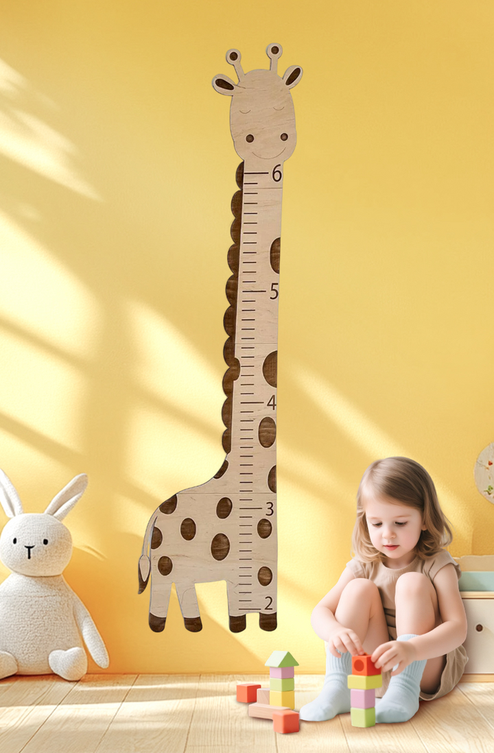 Holz-Giraffe Wachstumstabelle Höhenmaßstab für Kinder