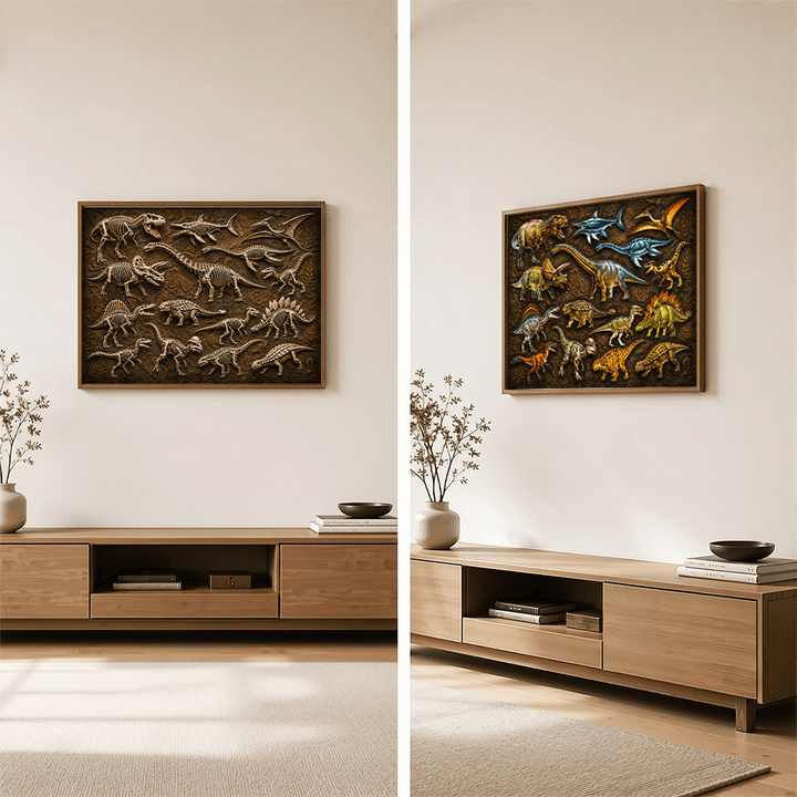 Prehistoric Fossils - Morphing Lenticular Puzzle