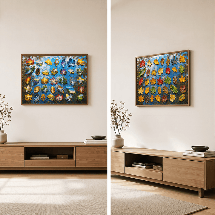 Wet Autumn Leaves - Morphing Lenticular Puzzle