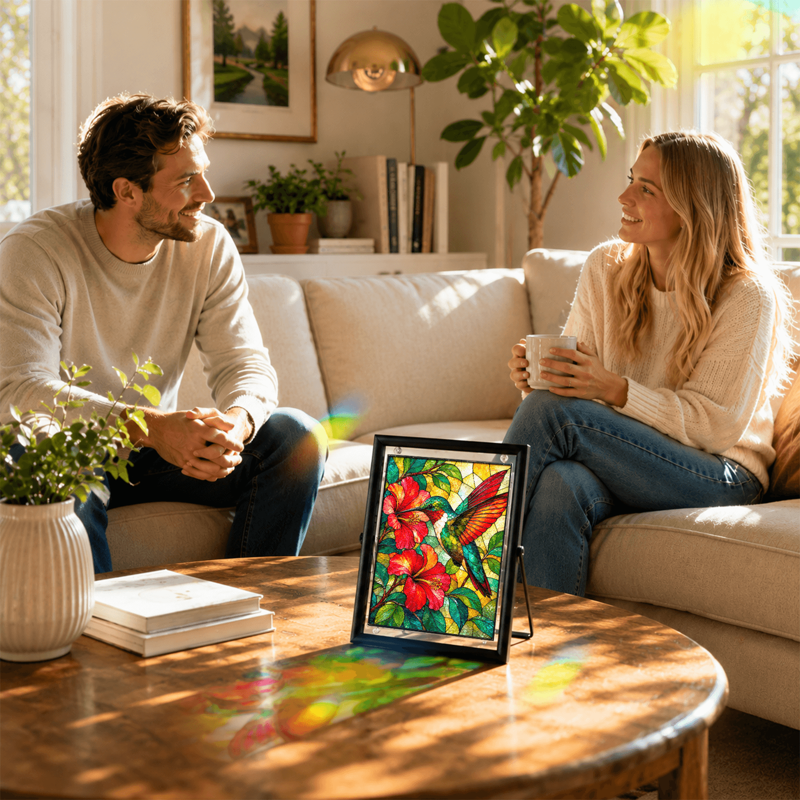 Acrylic Puzzle Art Piece - Emerald Flame Hummingbird