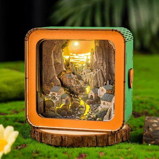 Valley Village Kit - 3D Wooden Puzzle Night Light - By Woodbests