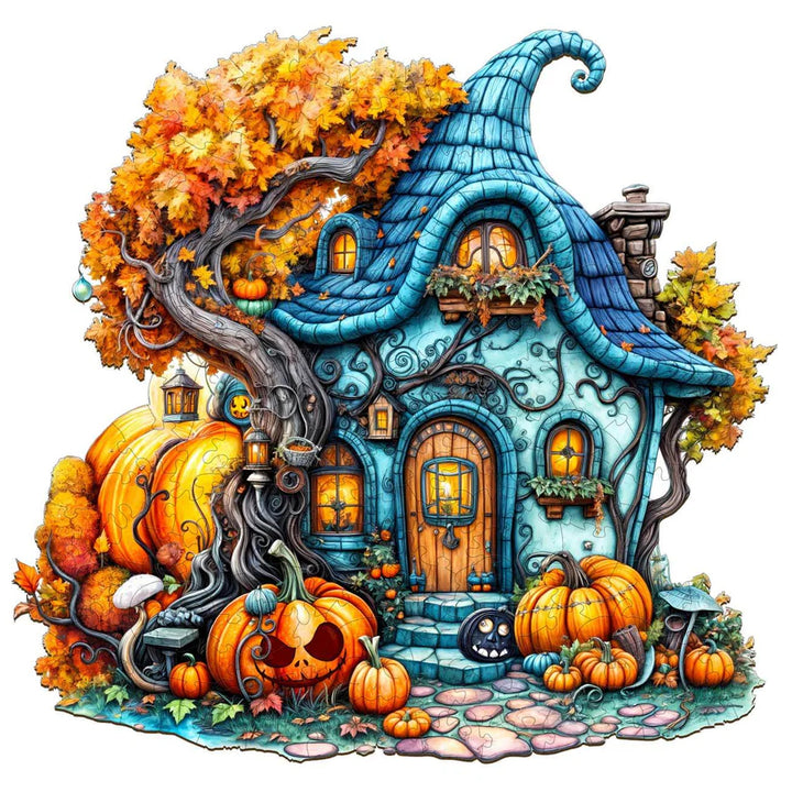 Pumpkin House-1 Wooden Jigsaw Puzzle - Woodbests