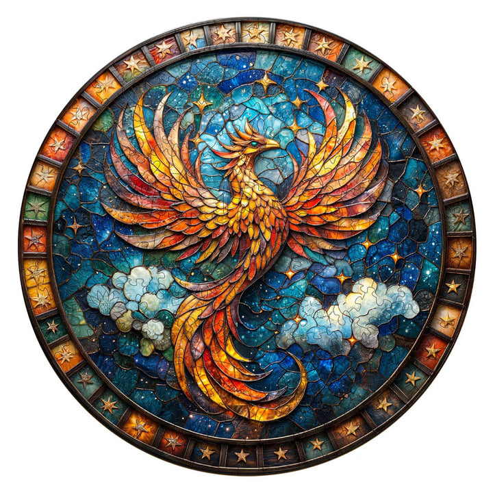 Starry Sky Phoenix Wooden Jigsaw Puzzle - Woodbests