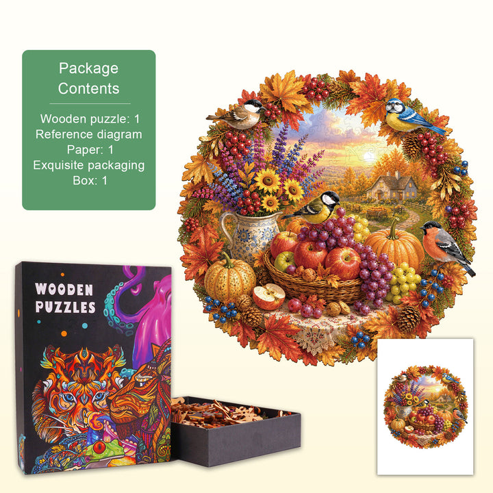 Harvest Hearth Wooden Jigsaw Puzzle