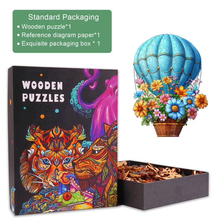 Flying Flowers Wooden Jigsaw Puzzle - Woodbests