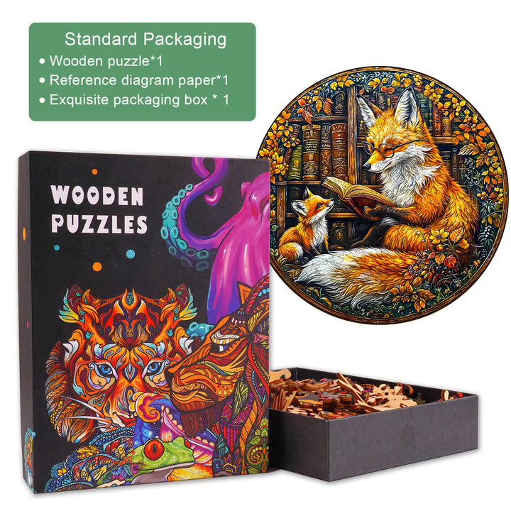 Mother Fox Storytime-3 Wooden Jigsaw Puzzle