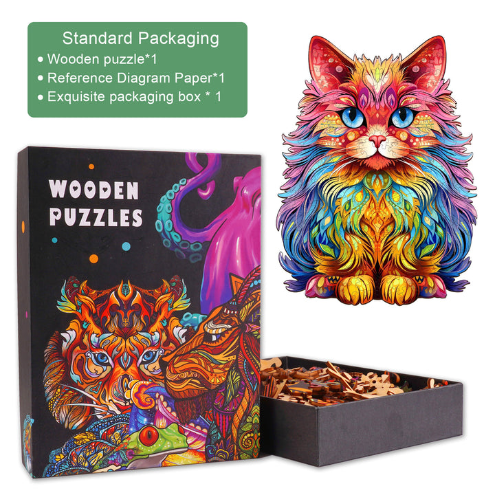 Persian Cat-3 Wooden Jigsaw Puzzle-Woodbests