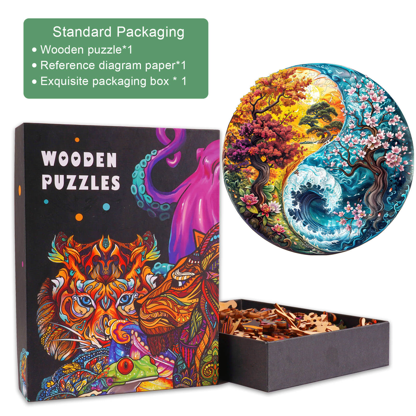 Yin yang Landscape-1 Wooden Jigsaw Puzzle