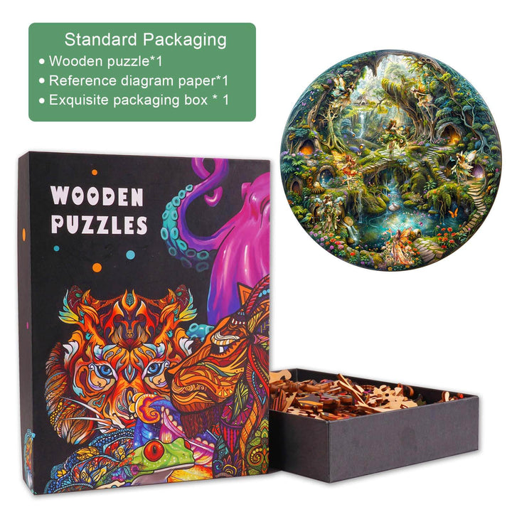 Fairies with Cave Wooden Jigsaw Puzzle