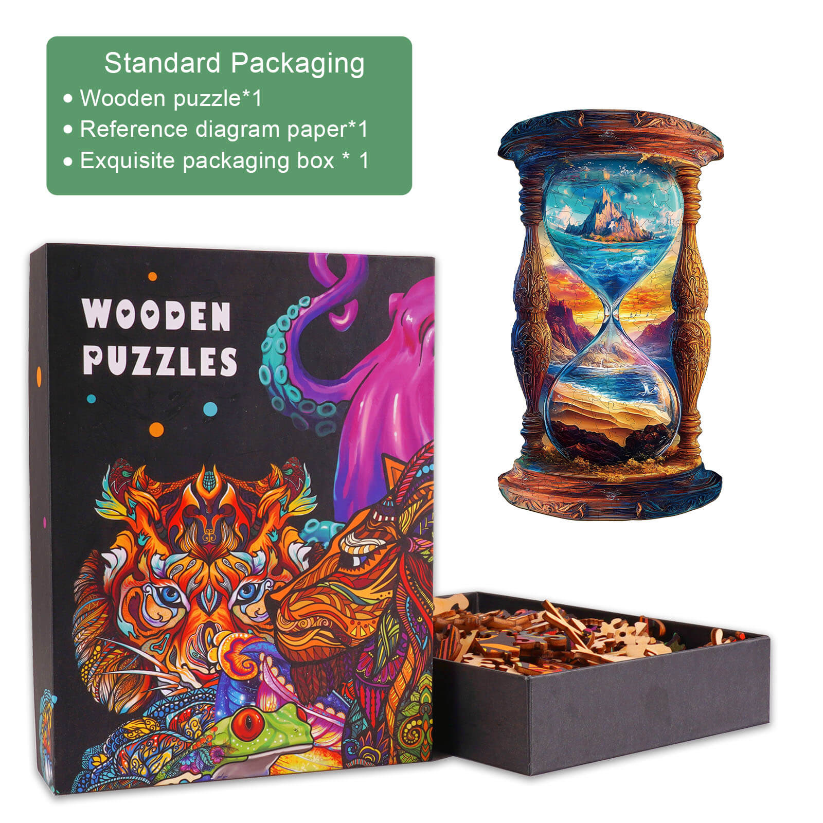 Hourglass Wooden Jigsaw Puzzle