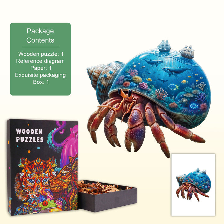Hermit Voyage Wooden Jigsaw Puzzle