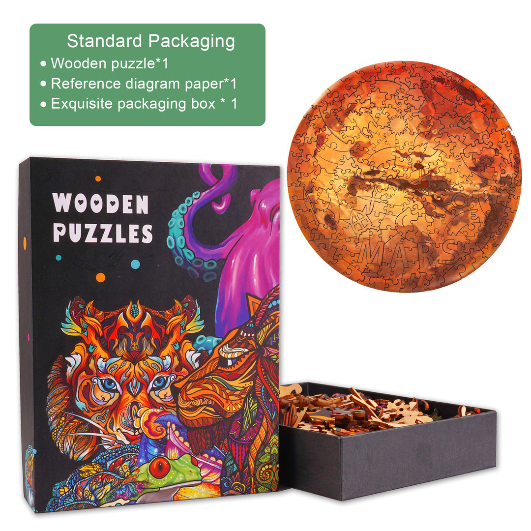 Space Planet Wooden Jigsaw Puzzle-Woodbests