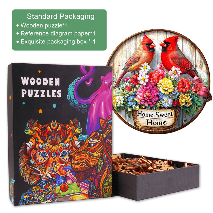 Rose Cardinal Holzpuzzle