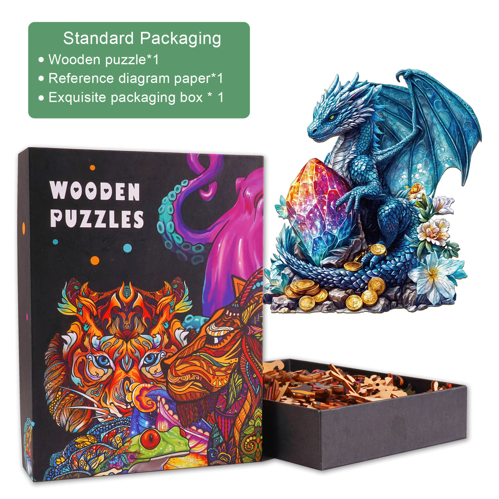 Treasure Dragon Wooden Jigsaw Puzzle