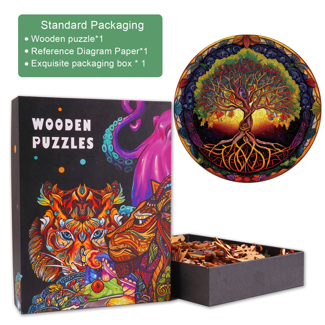 Tree of Life-4 Wooden Jigsaw Puzzle-Woodbests