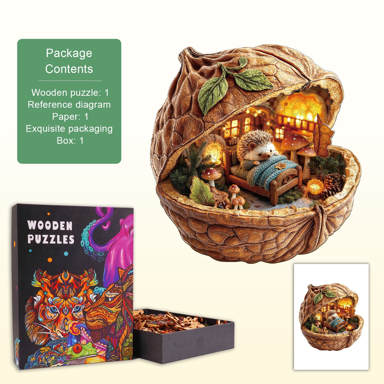 Walnut Dream Wooden Jigsaw Puzzle