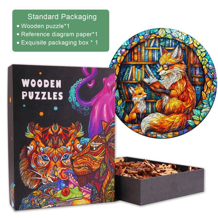 Mother Fox Storytime-2 Wooden Jigsaw Puzzle