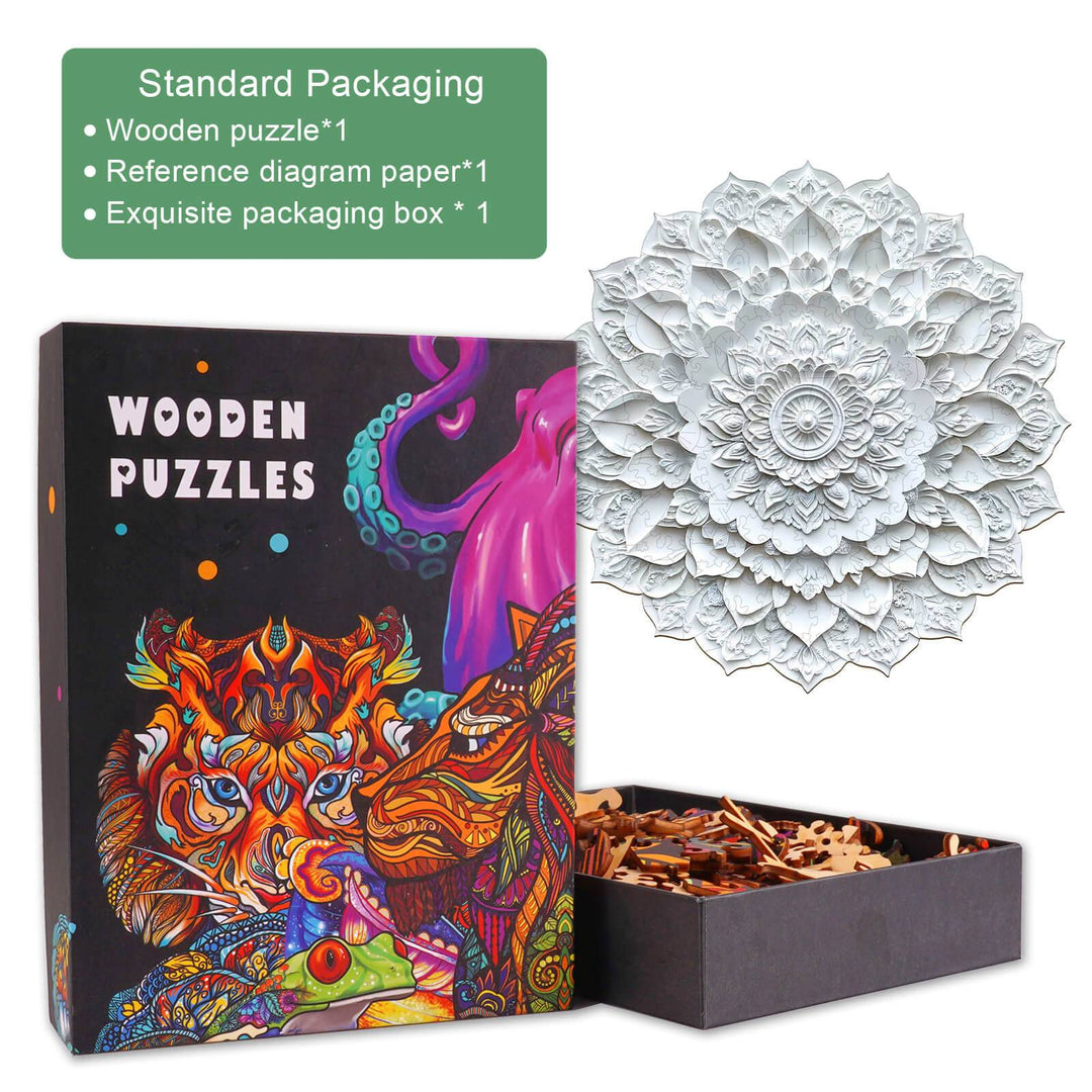 3D Paper Mandala-1 Wooden Jigsaw Puzzle