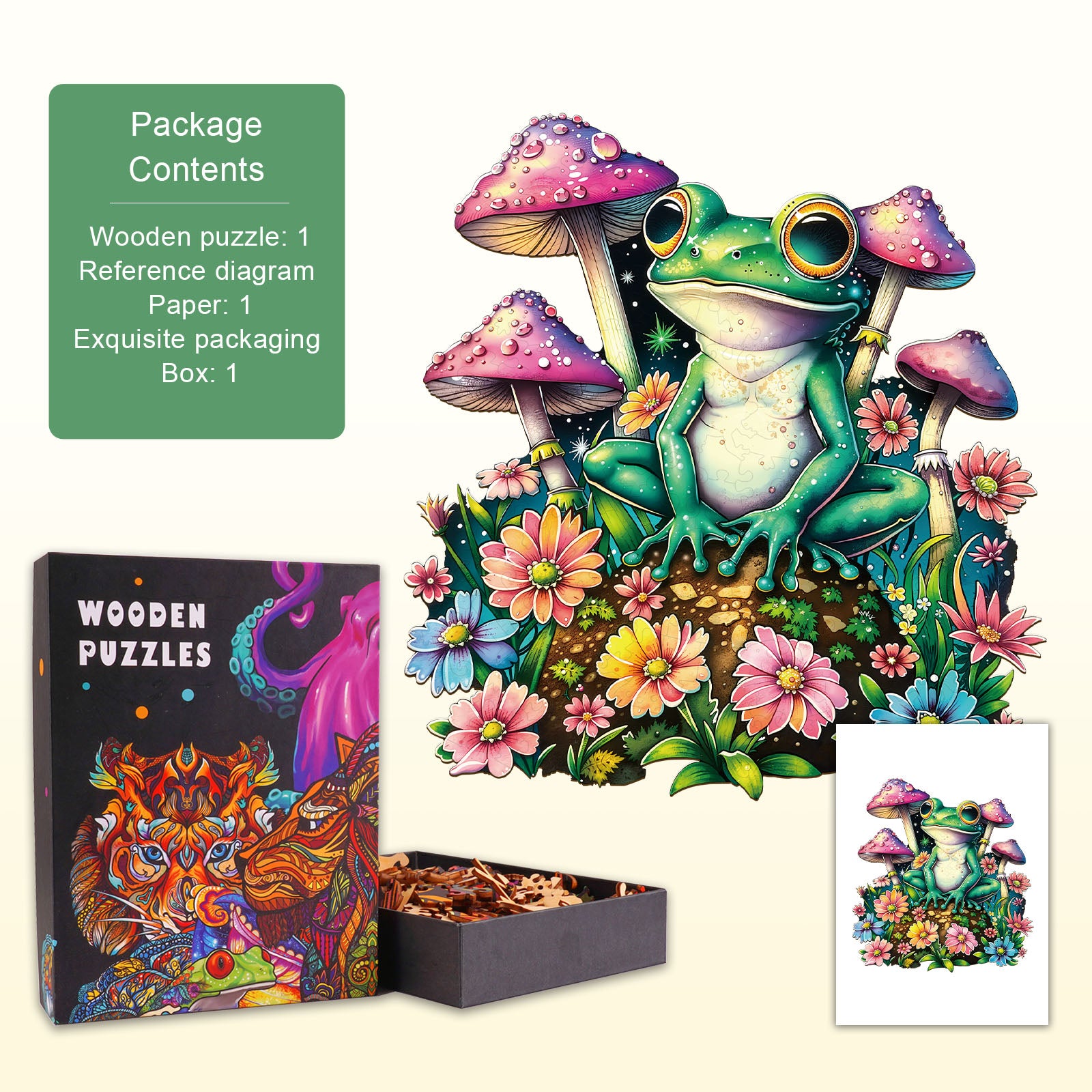 Puzzle en Bois Grenouille Jardin Stardew