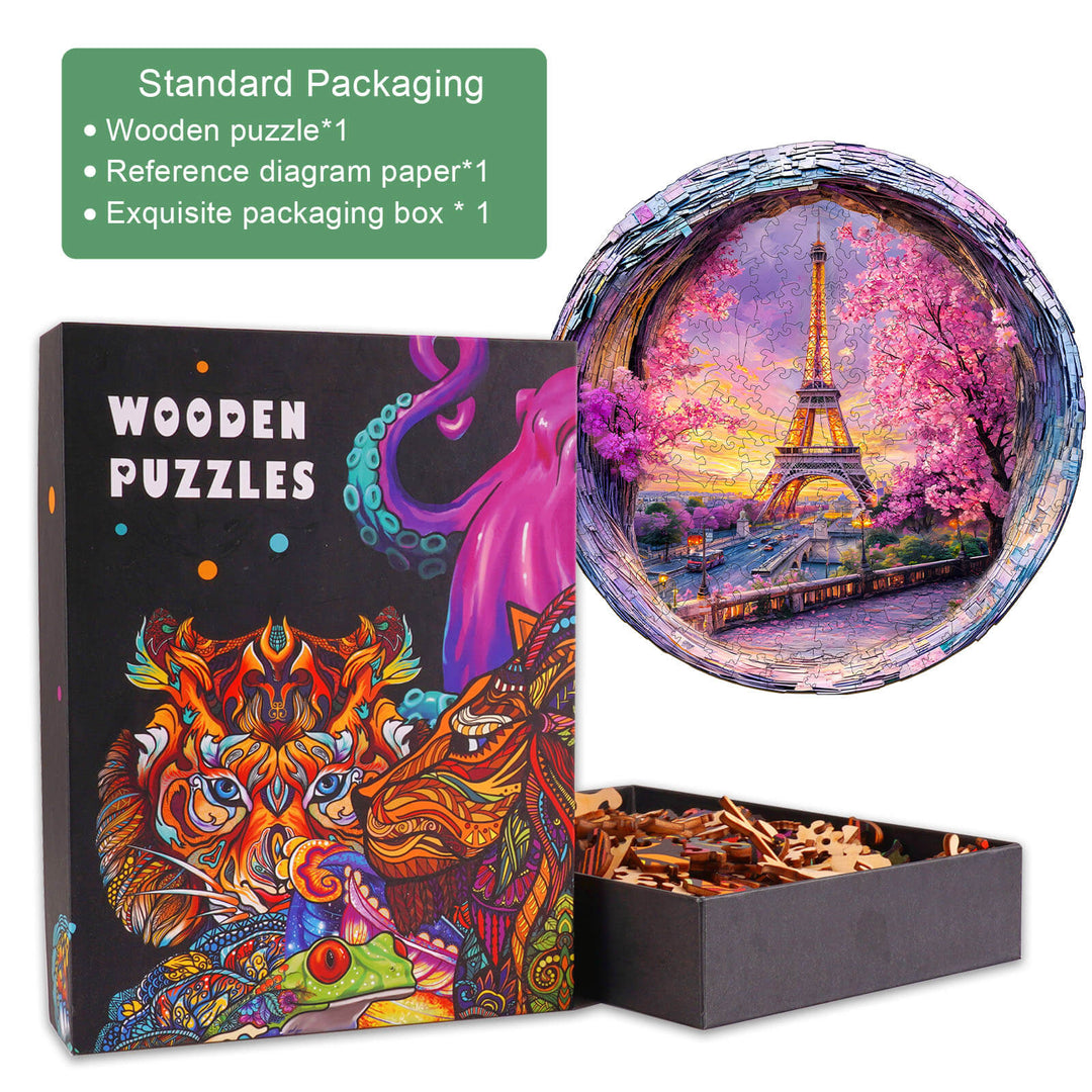 Puzzle en bois flamant rose 