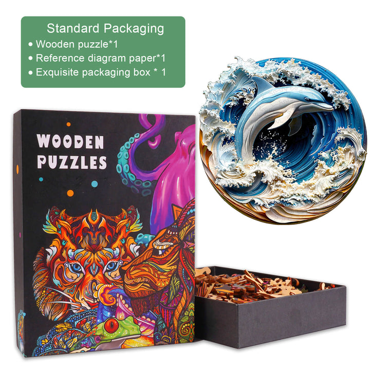 3D Dolphin-1 Wooden Jigsaw Puzzle