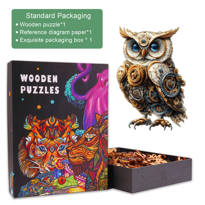 Mechanical Owl Wooden Jigsaw Puzzle