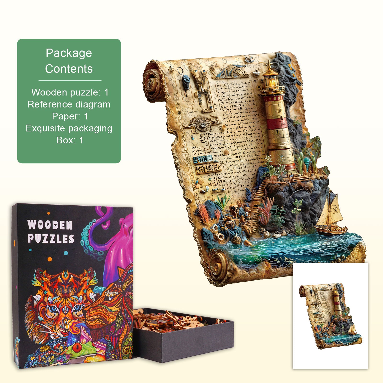 Lighthouse Tale Wooden Jigsaw Puzzle
