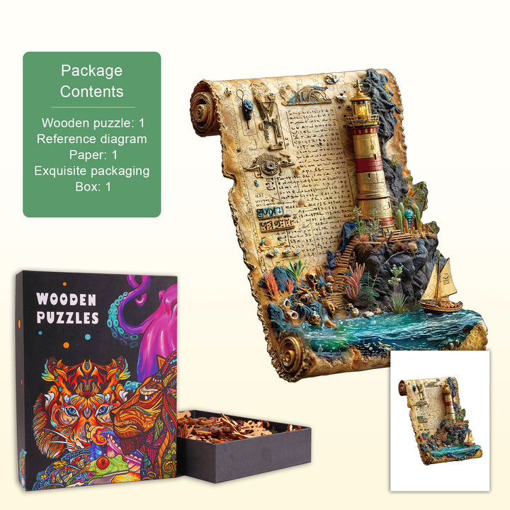 Lighthouse Tale Wooden Jigsaw Puzzle