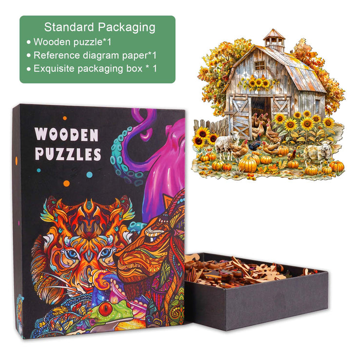 Autumn Farm Wooden Jigsaw Puzzle