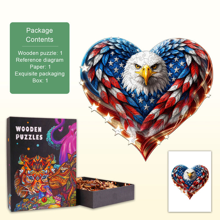 Patriotic Eagle-2 Wooden Jigsaw Puzzle