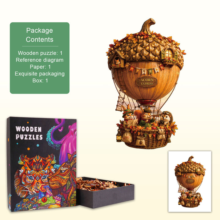 Acorn Airship Wooden Jigsaw Puzzle