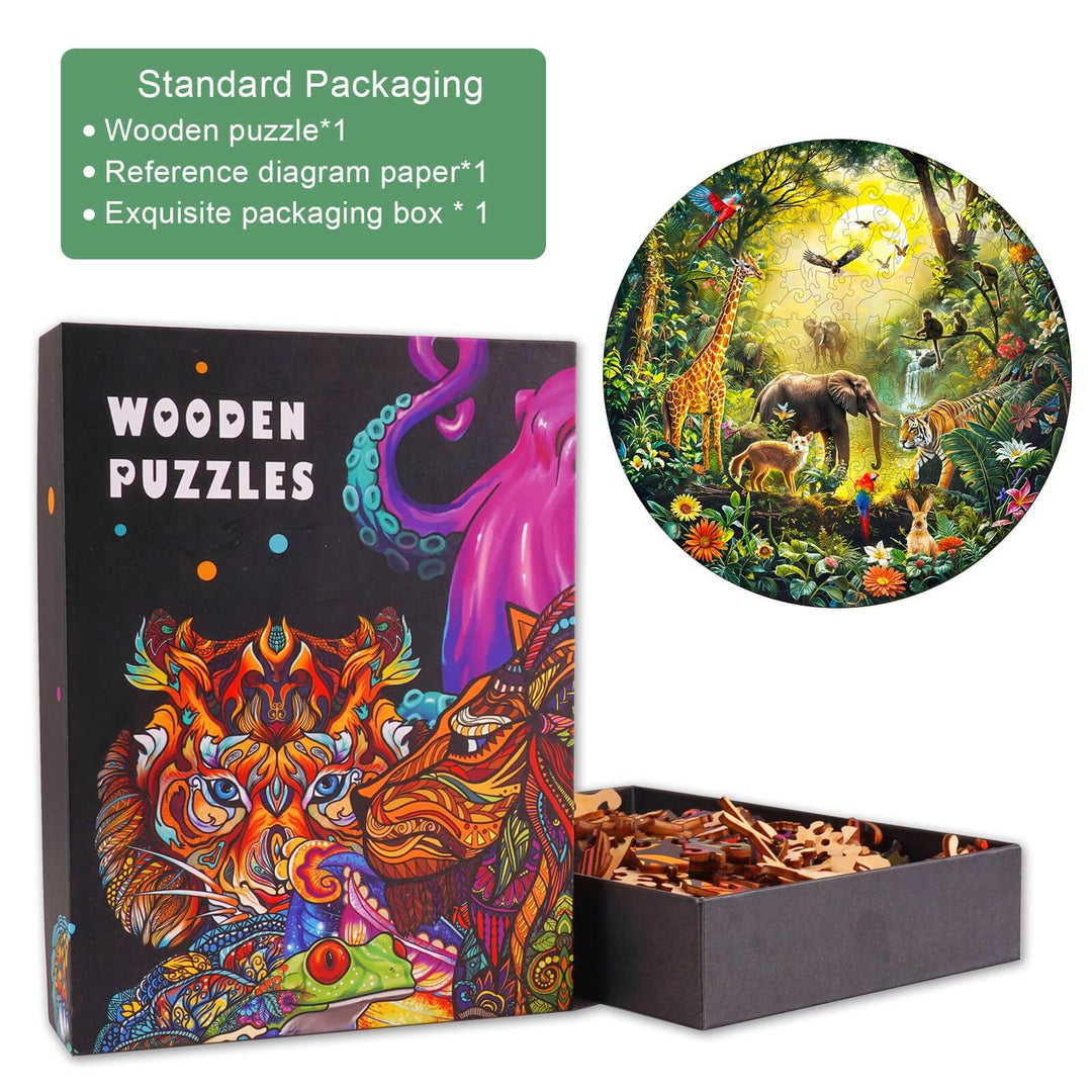 Animal Party Wooden Jigsaw Puzzle