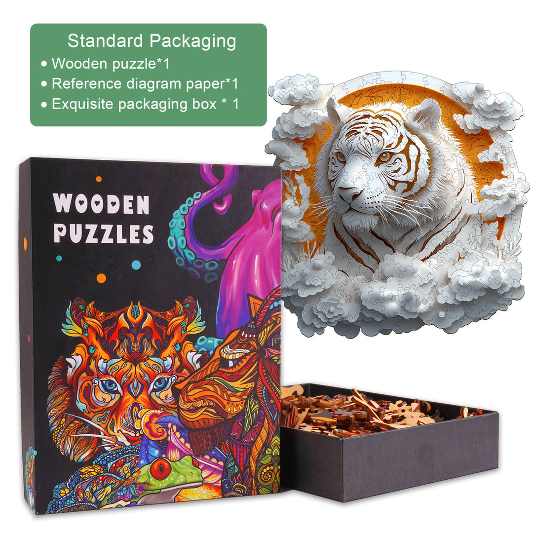 3D Paper Tiger Wooden Jigsaw Puzzle