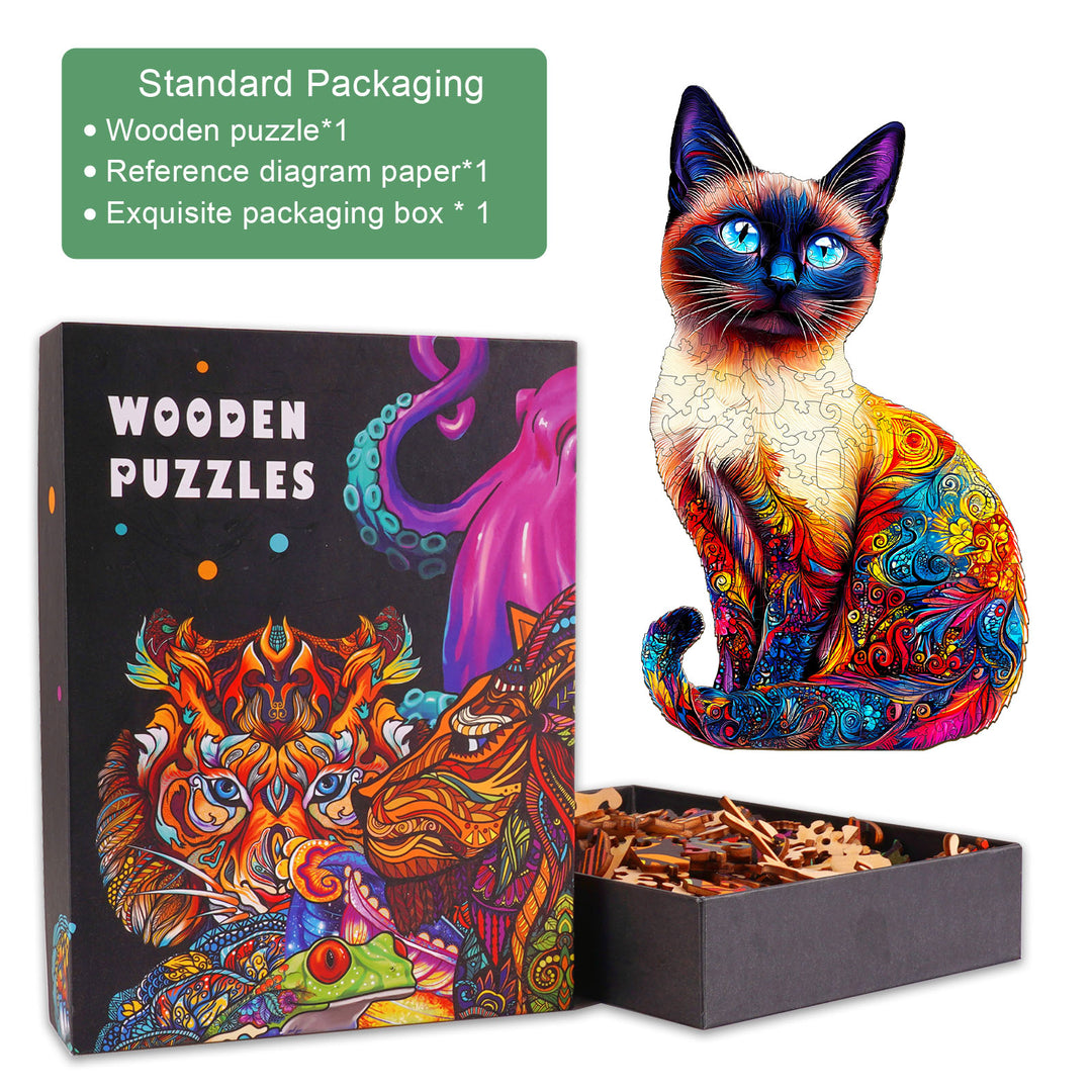 Siamese Cat-1 Wooden Jigsaw Puzzle