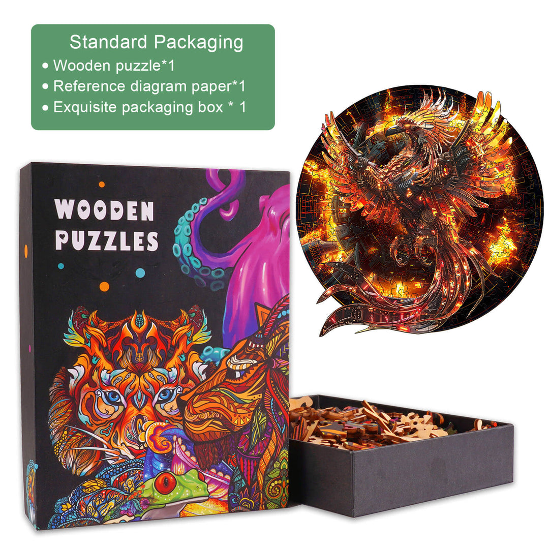 Mechanical Phoenix Wooden Jigsaw Puzzle - Woodbests