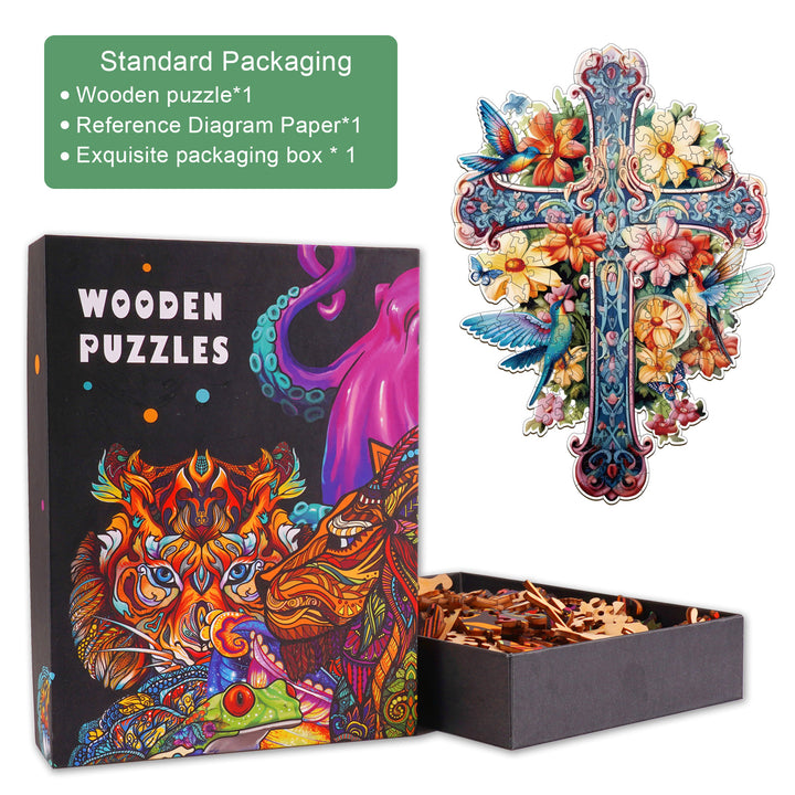 blessing cross-1 Wooden Jigsaw Puzzle-Woodbests