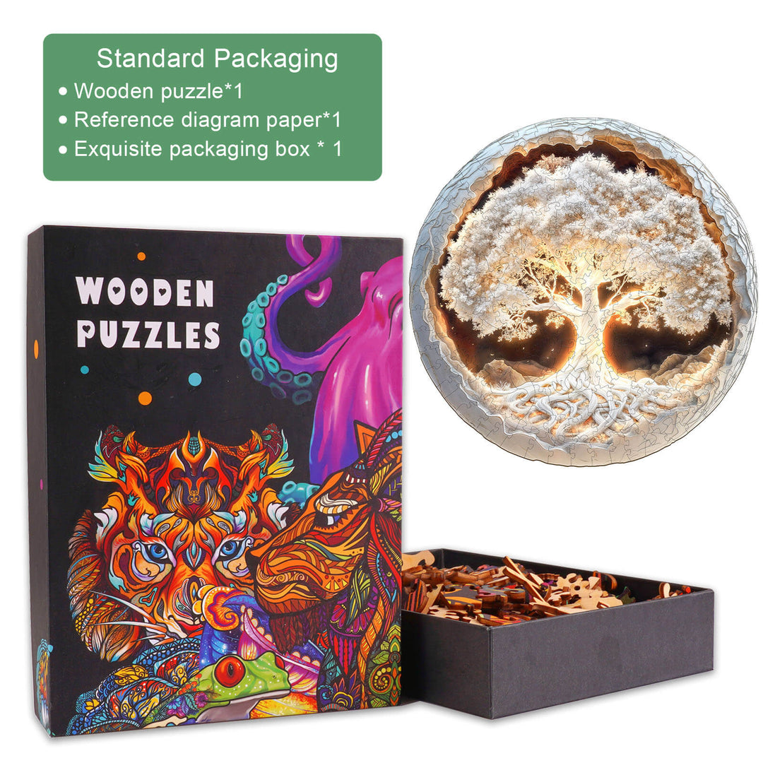 3D Glowing Tree of Life Wooden Jigsaw Puzzle