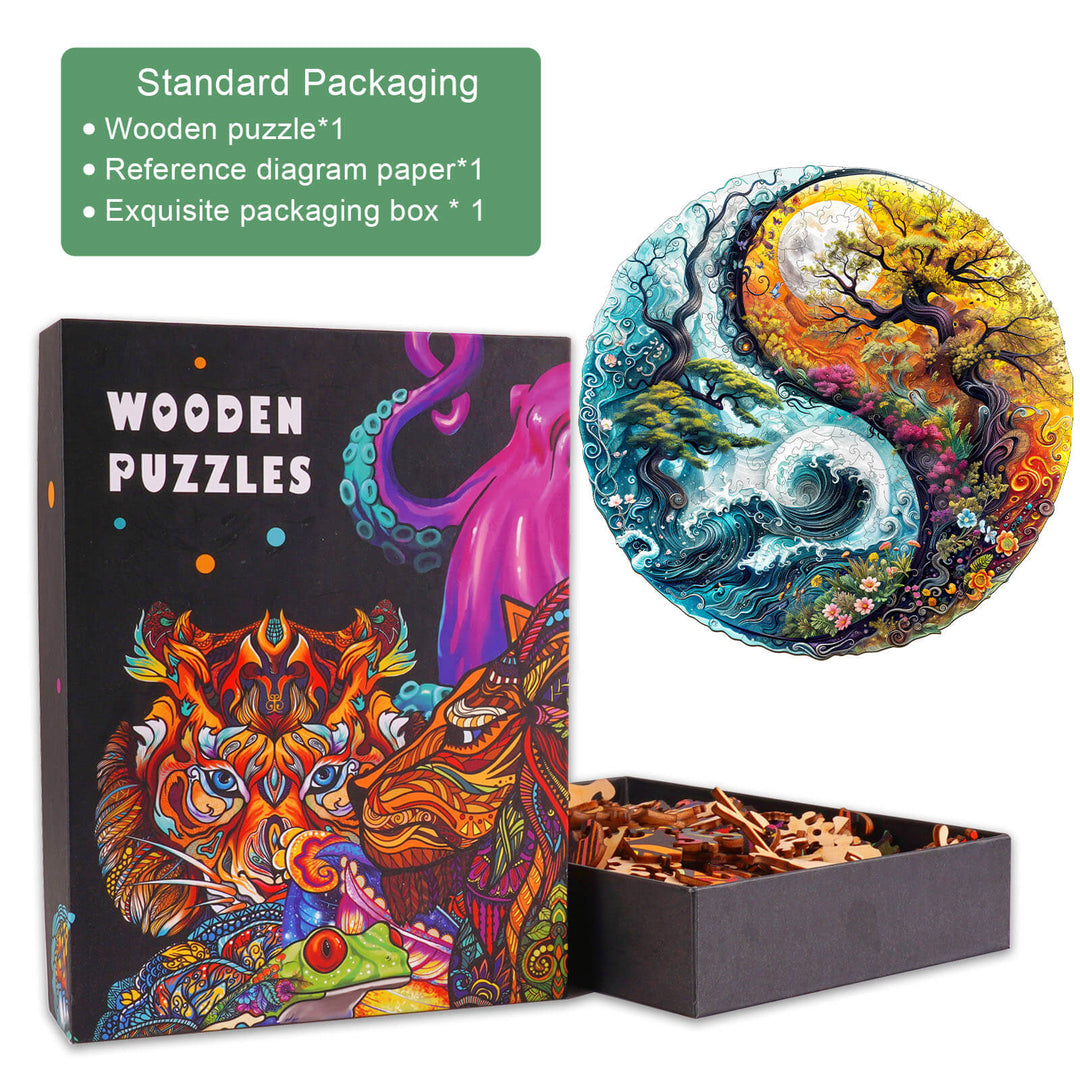 Yin yang Landscape-2 Wooden Jigsaw Puzzle