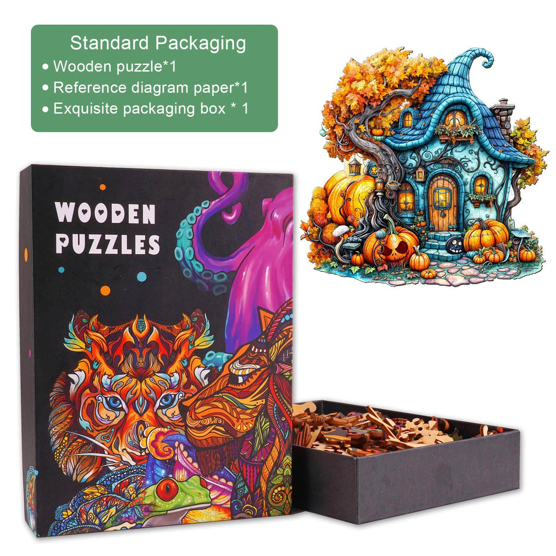 Pumpkin House-1 Wooden Jigsaw Puzzle - Woodbests