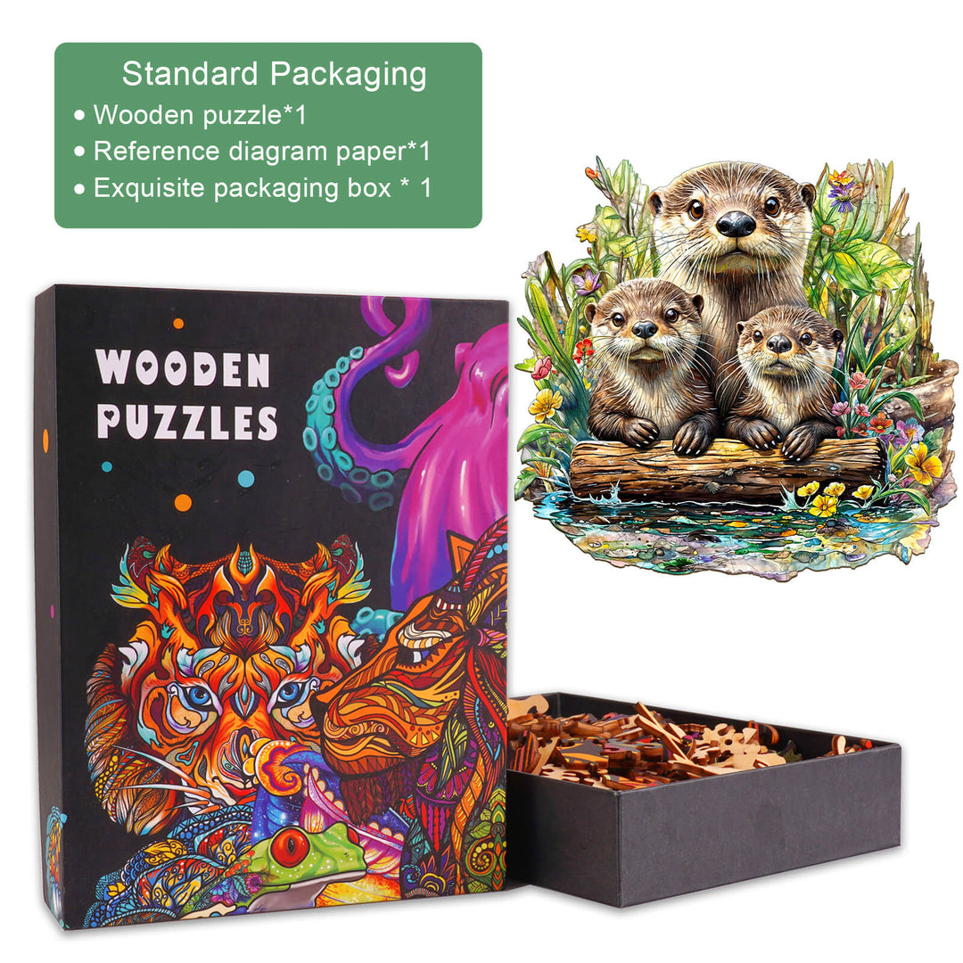 Puzzle en bois Loutre tranquille